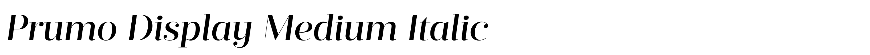 Prumo Display Medium Italic